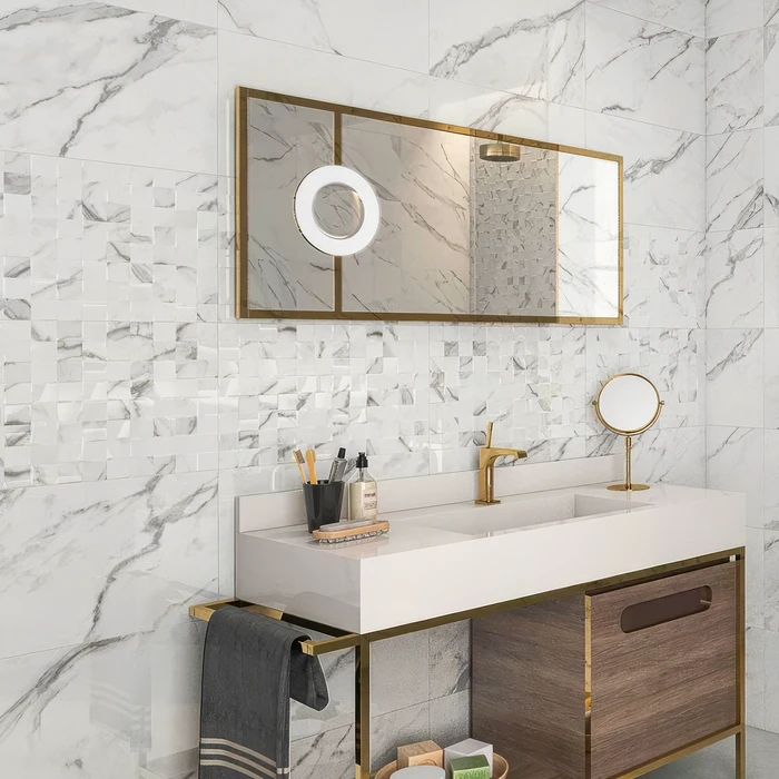 Salle de bain moderne en showroom